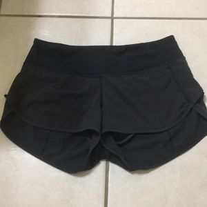 Black lululemon speed shorts